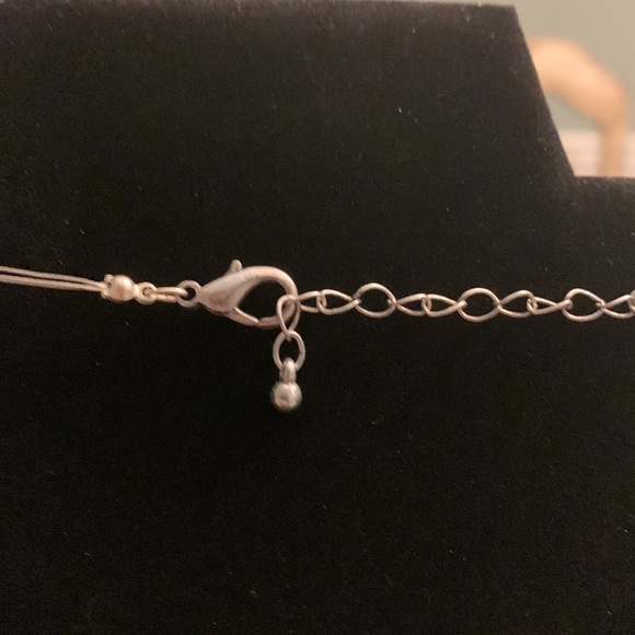 Silver Gold Copper Tone Beaded Wire Necklace Boho hammered circles pendant 20.5” - Picture 13 of 14